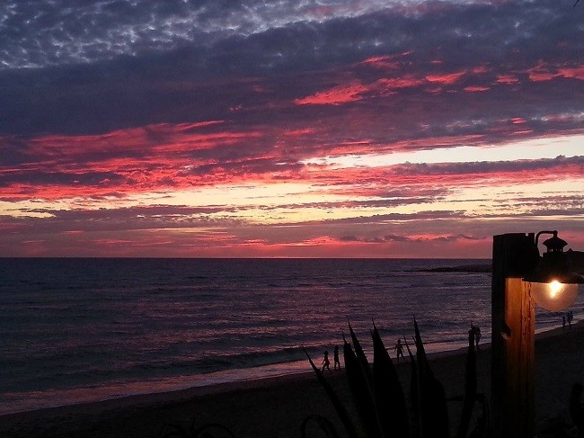 sunset at el palmar beach