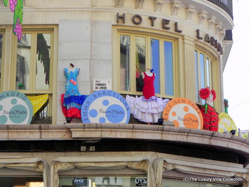 Shopping during the Feria on Calle Larios in Malaga