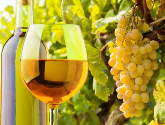 White Wine And Grapes
