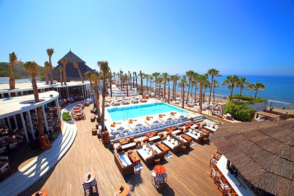 nikki beach marbella aerial