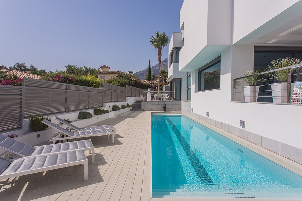 Lap pool at Villa Solise, Marbella