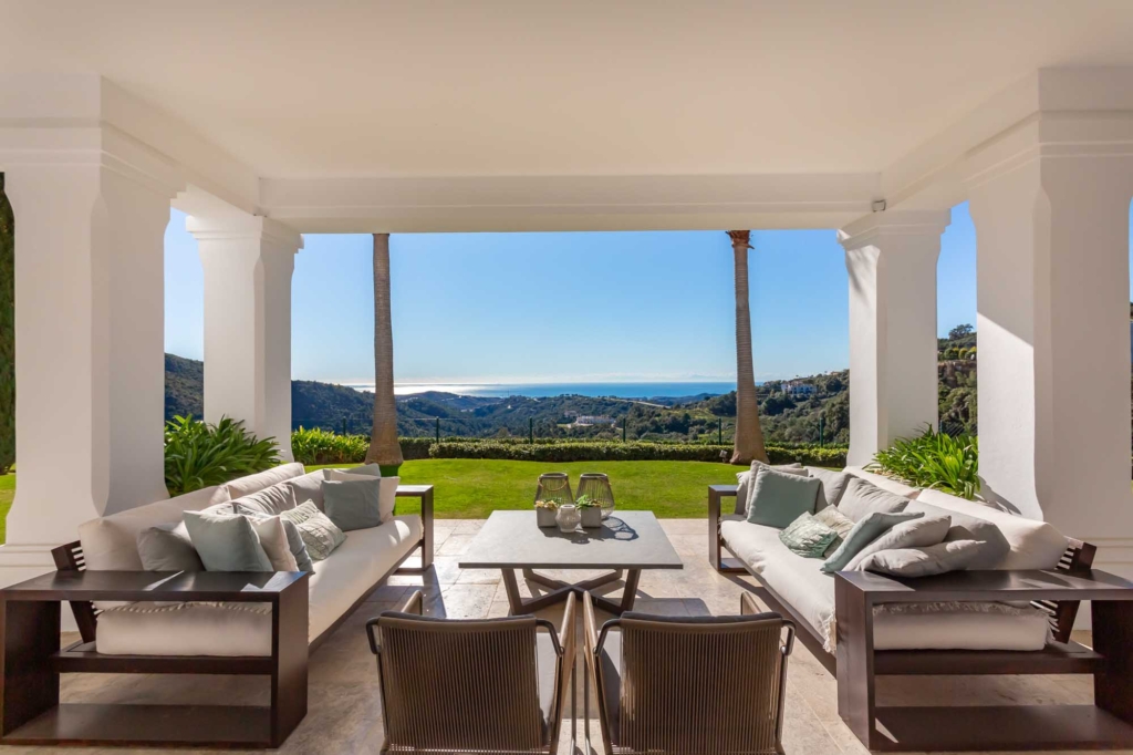 view of the mediterranean from villa terrace