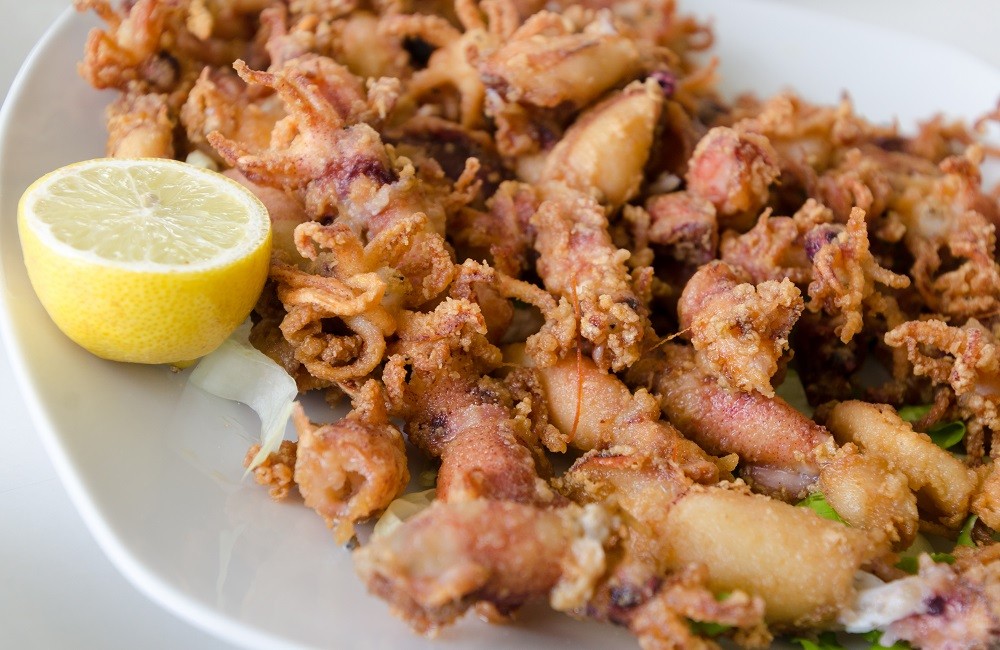 fried baby squid