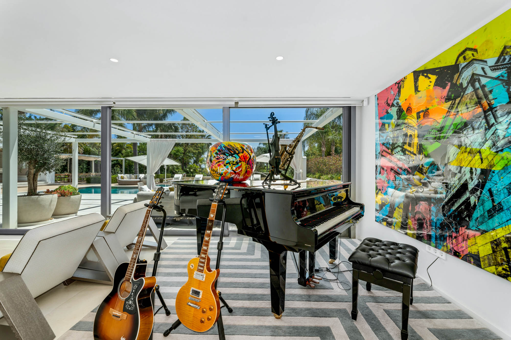 Villa Talaia Music Room