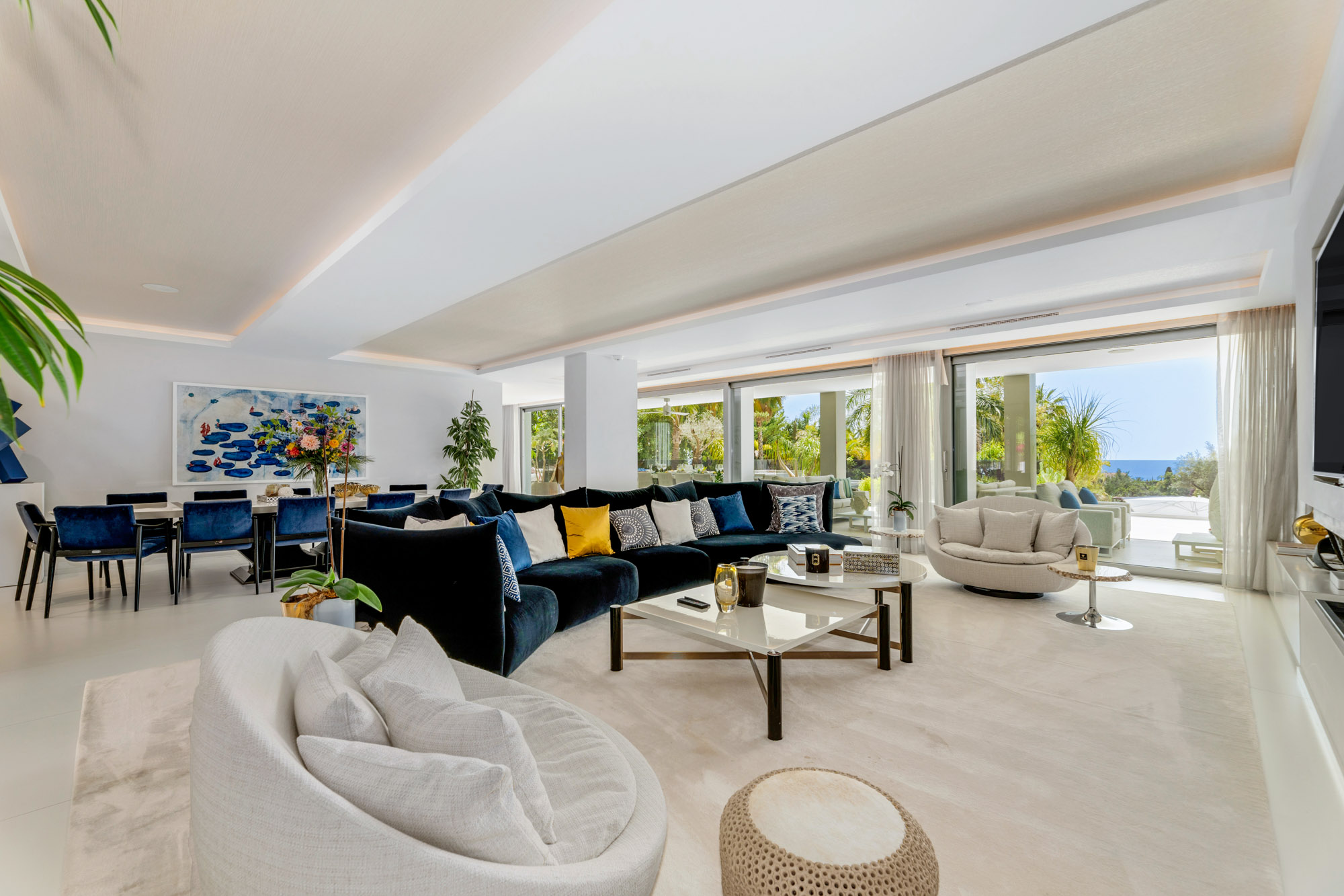 Villa Talaia Lounge with Large Sofa and TV