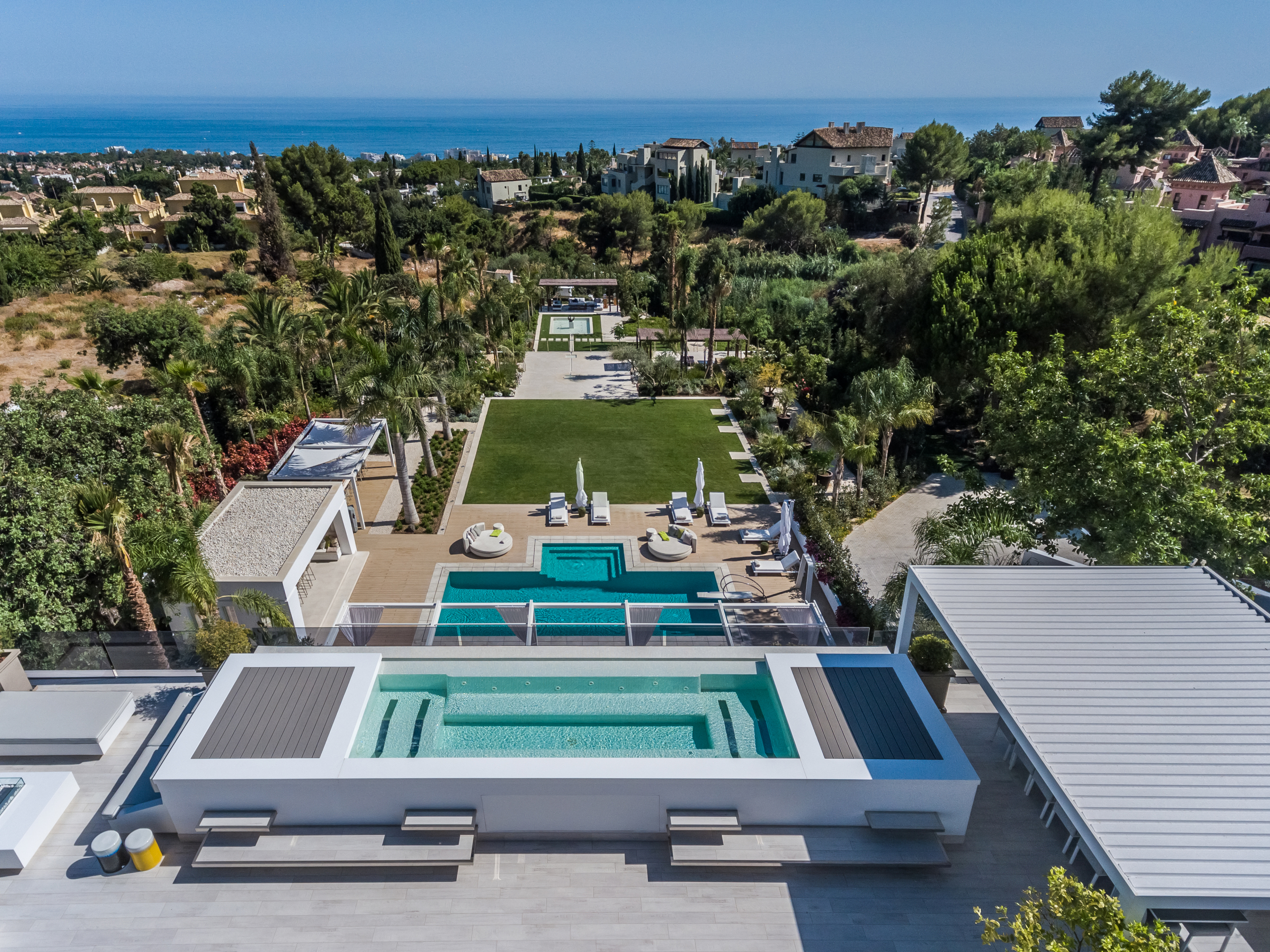 Villa Talaia Roof Top Jacuzzi, Lower Pool, Garden and Sea Views