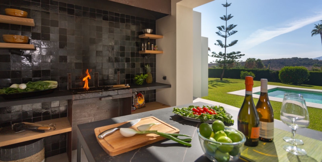 BBQ Area Next To Pool