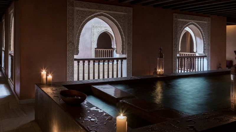 One Pool at the Arabic Baths in Malaga