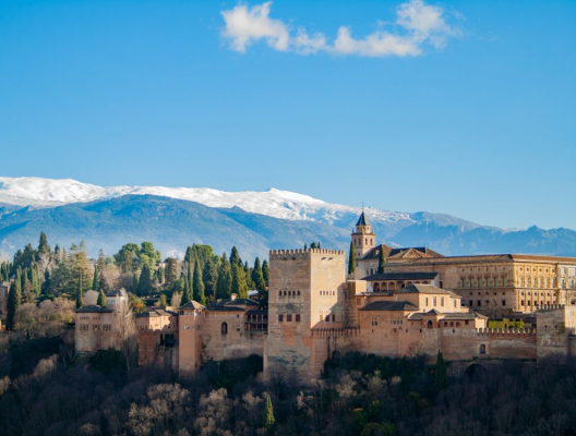 Alhambra with Snowy Sierra Nevada