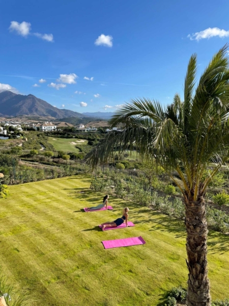 Yoga In The Beautifully Manicured Gardens