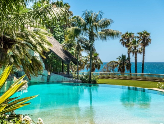 9 Villa Serafina Turquoise Pool and Palm Trees