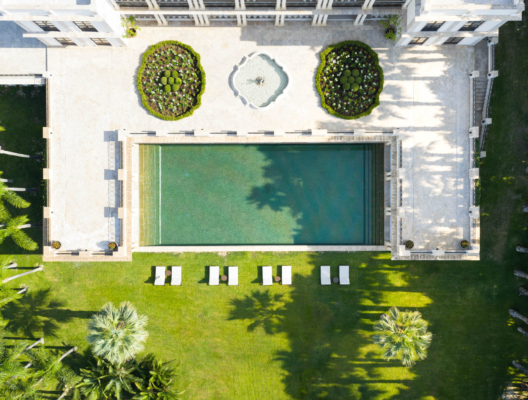 9 Villa Cristaux Luxury Private Villa Marbella Aerial View of Pool