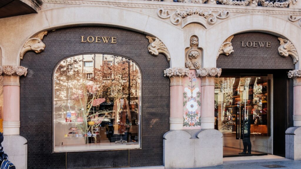 Luxury shopping in Barcelona at Loewe